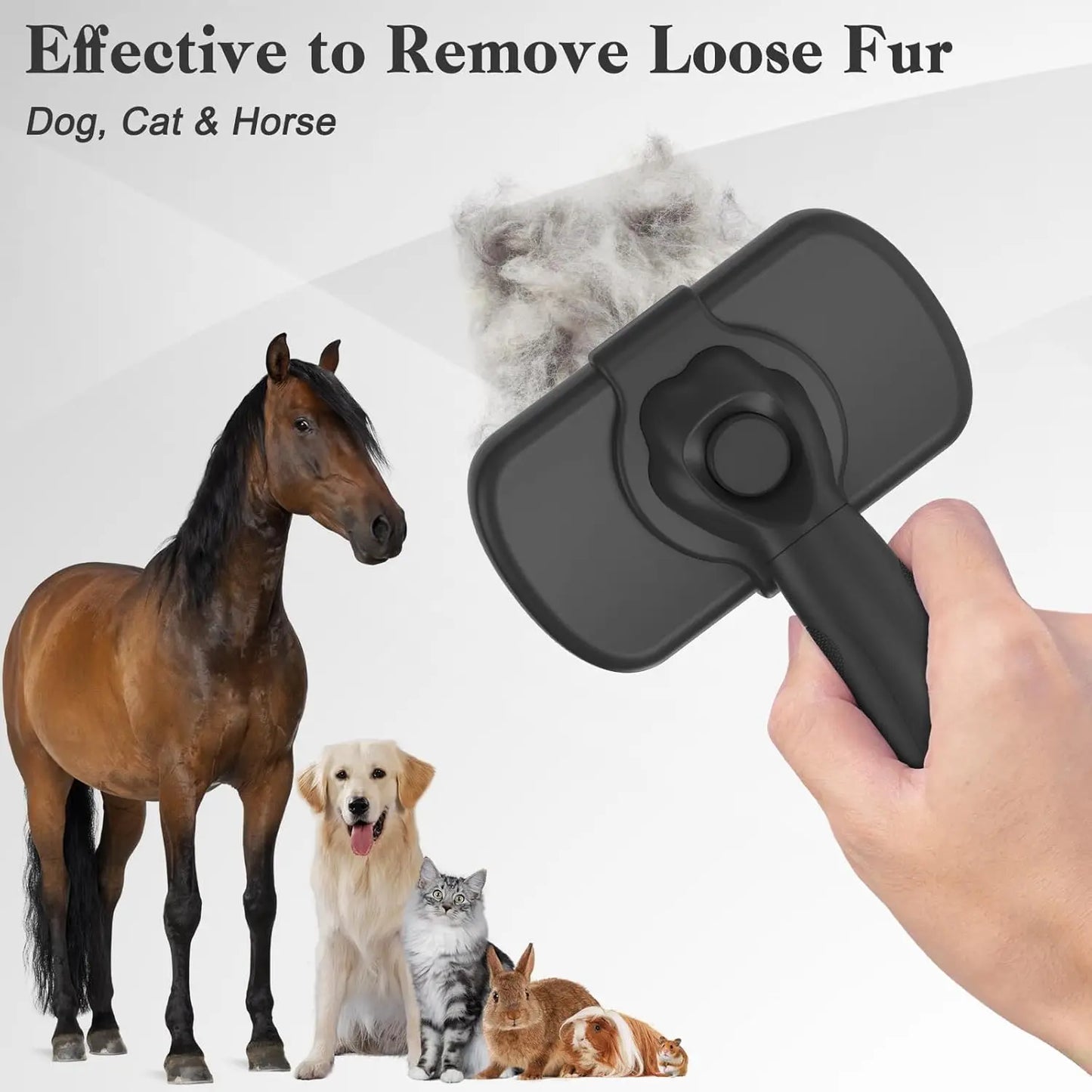 PawModo™ Self Cleaning Shedding Brush, Skin Friendly Grooming Tool For Cats and Dogs PawModo™